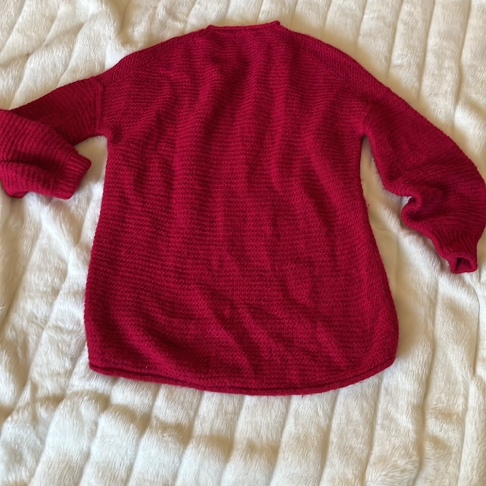 Free People Raspberry All Mine Sweater Size Small - Picture 9 of 10